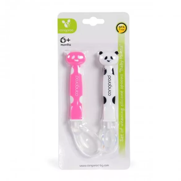 SZILIKON kanál szett 2dbos Panda PINK
