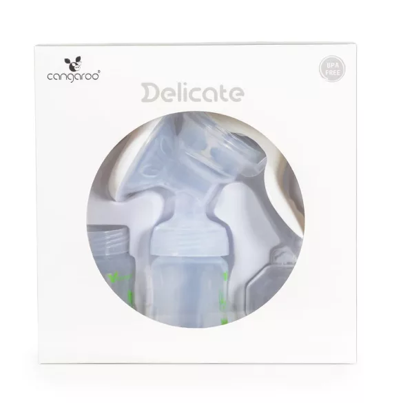 Cangaroo Delicate mauális mellszívó 2 cumisüveggel fehér