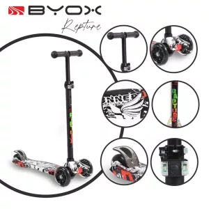 BYOX Rapture roller elöl dupla kerekes fekete