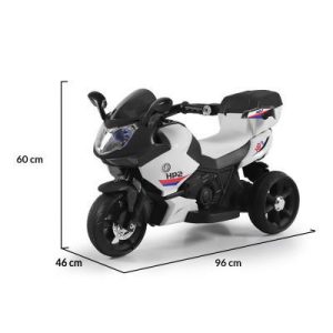 BO HP2 /3kerekű akkumulátoros elektromos motor 6V FEHÉR/FEKETE