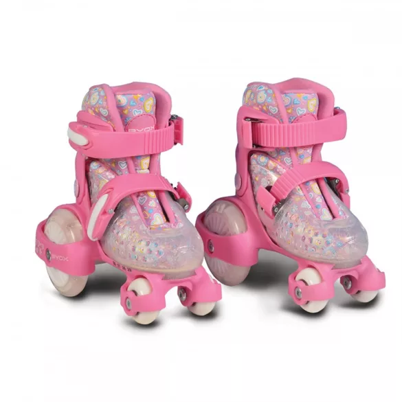 Byox Görkorcsolya Little Beetle dupla soros kerekes, 26-29es lányos PINK