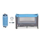 MONI Sleepy összecsukható luxus utazóágy 2 szint+pelenkázó+ játék kék