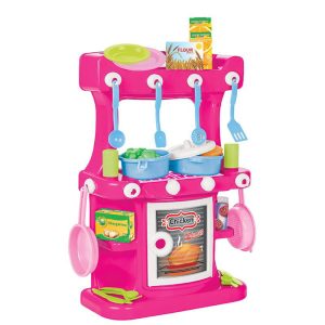 Pilsan konyhaszett 58cm, műanyag, edényekkel LILA