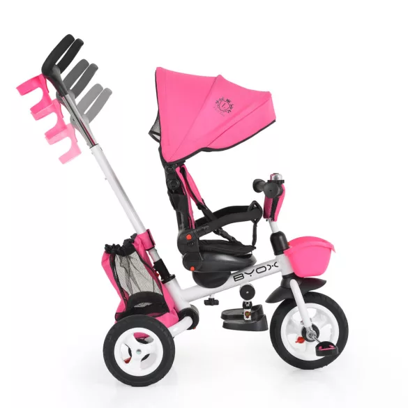 BYOX Flexy lux tricikli szülőkaros pink