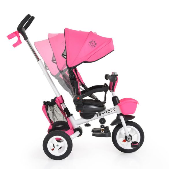 BYOX Flexy lux tricikli szülőkaros pink