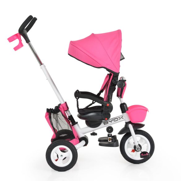 BYOX Flexy lux tricikli szülőkaros pink