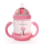 BOO itatópohár szívószállal, fogantyúval 280ml PINK