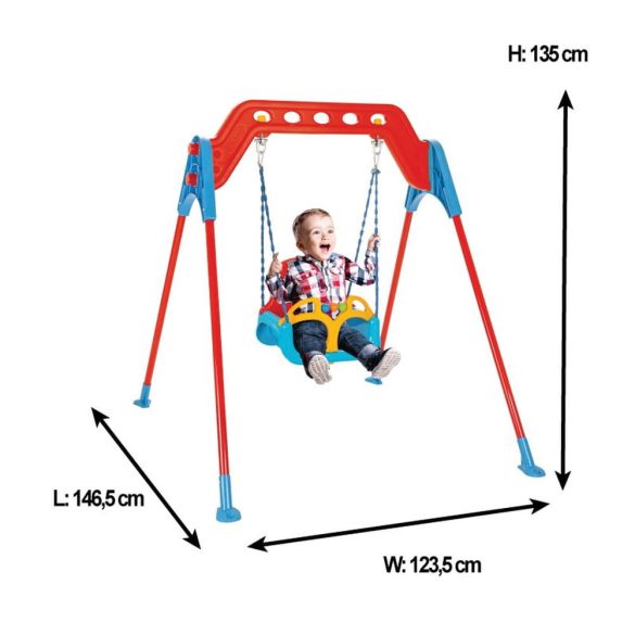 Pilsan kerti hinta fém vázzal piros