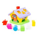 POLESIE 3354 házikó formabedobós, hálóban PIROS/SÁRGA