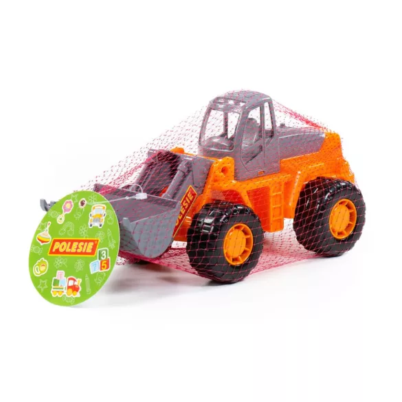 POLESIE traktor tolólapáttal NARANCS/SZÜRKE