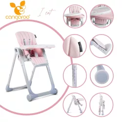 Cangaroo I Eat etetőszék 6-36 hóig 15 kg pink