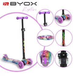BYOX Rapture roller elöl dupla kerekes lila