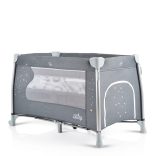 iSleep utazóágy, multifunkciós, pelenkázóval, játékkal, kupolával SZÜRKE