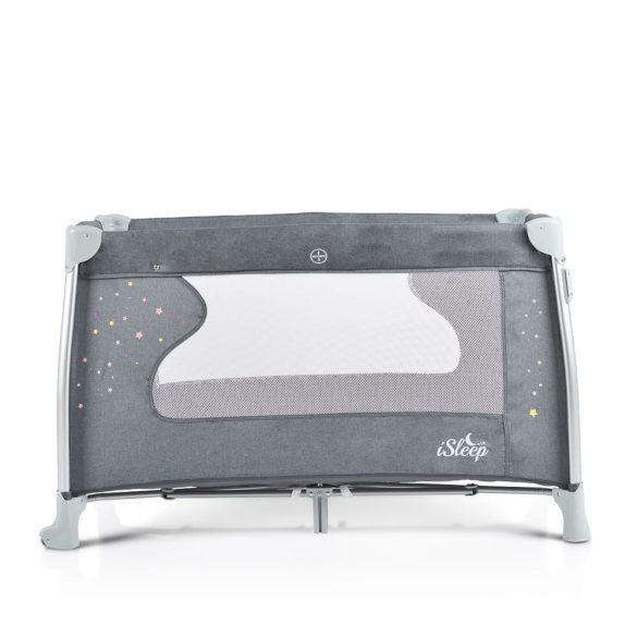 iSleep utazóágy, multifunkciós, pelenkázóval, játékkal, kupolával SZÜRKE