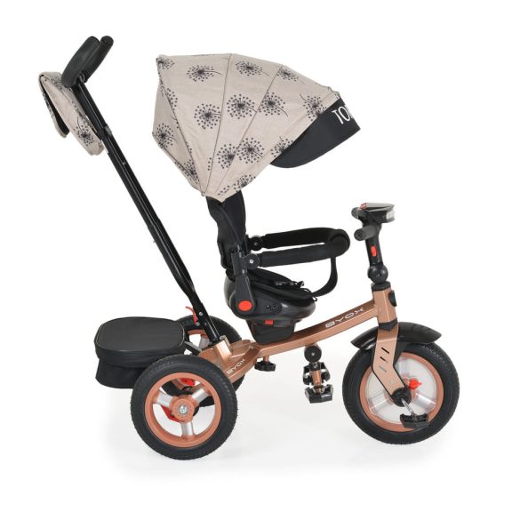 BYOX Tornado szülőkaros tricikli 25kg ig 360f forgatható bézs