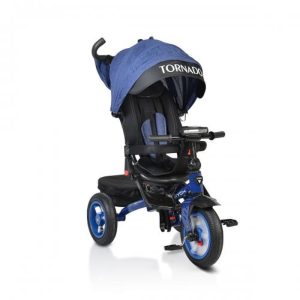 BYOX Tornado szülőkaros tricikli 25kg ig 360f forgatható skék
