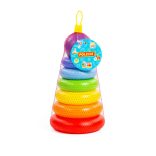 POLESIE 62383 piramis színes karikák LILA gomb