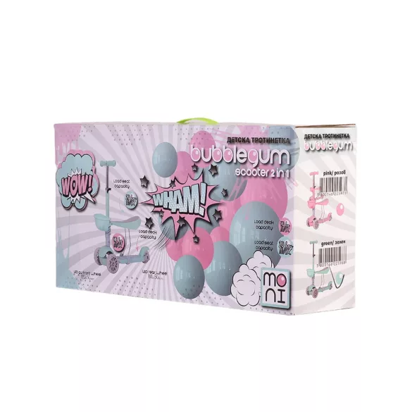 BUBBLEGUM roller 2in1 20kg/40kgig rózsaszín PINK