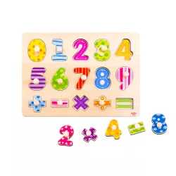 TOOKY Toy fapuzzle számok  -16dbos