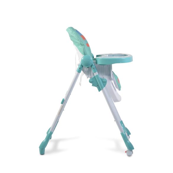 Cangaroo Kimchi etetőszék összecsukható 2 kerék, dönthető türkiz
