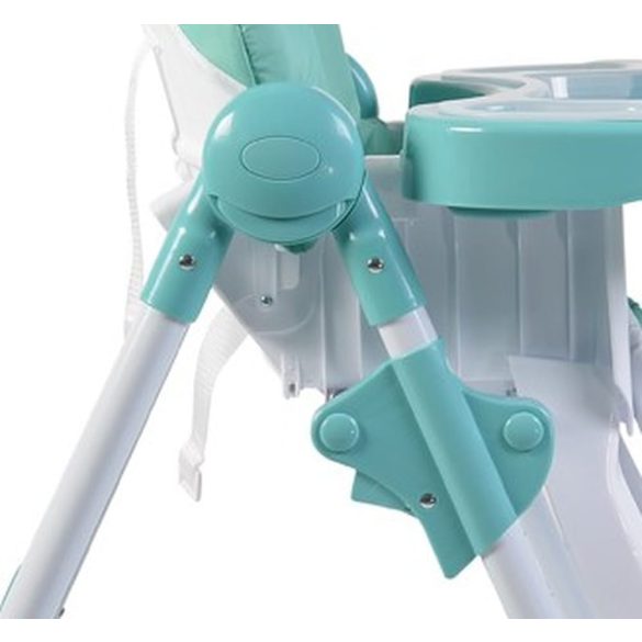 Cangaroo Kimchi etetőszék összecsukható 2 kerék, dönthető türkiz
