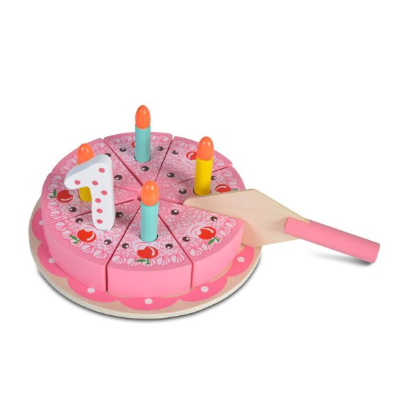 Moni Toys Fajáték fa szülinapi torta 18x18x8,5cm