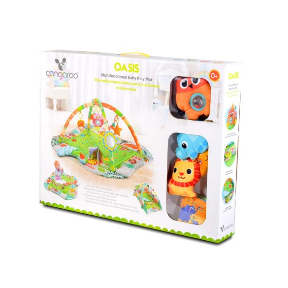 Oasis játszószőnyeg oldalfallal nagy szürke