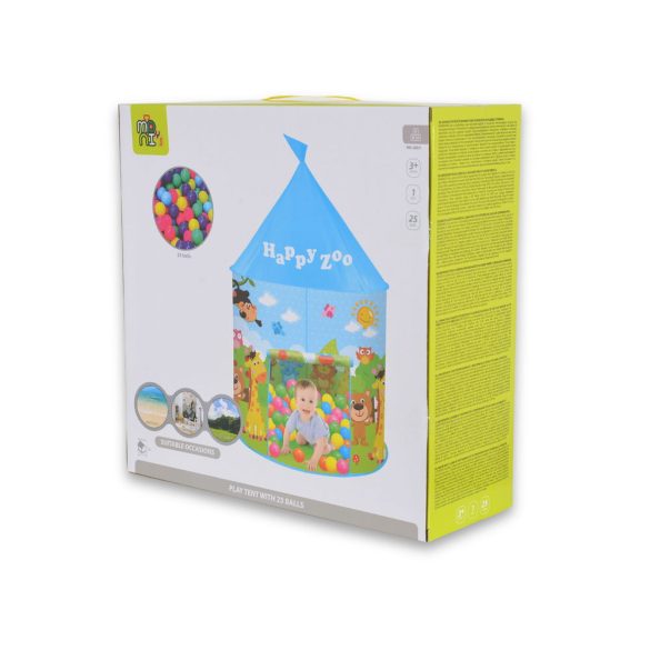 SÁTOR jurta alakú 25 kék labdával