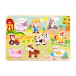 TOOKY Toy fapuzzle farm állatok -10dbos