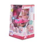 Baba 36 cm-es szett etetőszékkel, tányérral