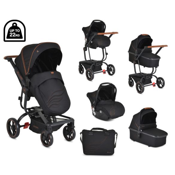Cangaroo Ellada 3in1 multifunkciós babakocsi - Fekete