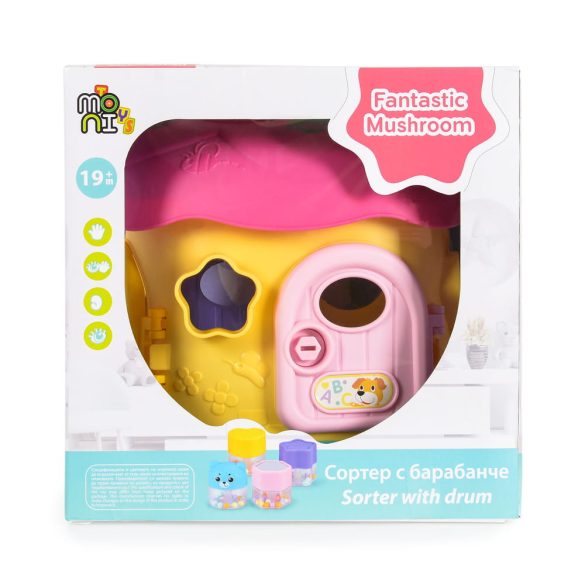 Műanyagjáték GOMBAHÁZ formaberakó PINK