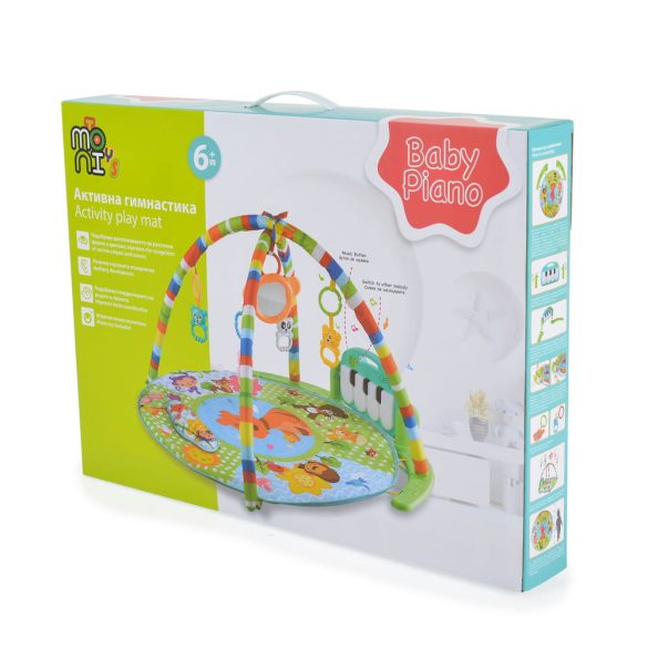 Baby piano játszószőnyeg zongorás fiú kék