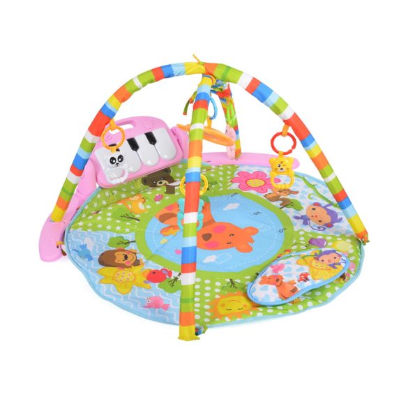 Baby piano játszószőnyeg zongorás lány pink