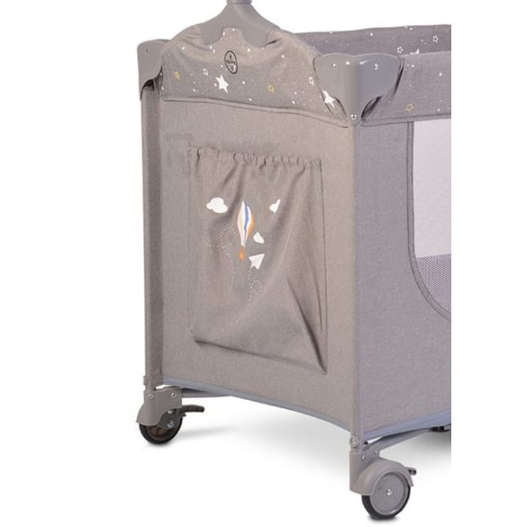 Cangaroo Once upon2 2 szint utazóágy zenélő forgó játékkal szürke