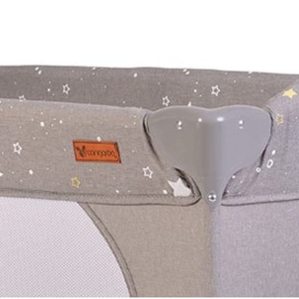 Cangaroo Once upon2 2 szint utazóágy zenélő forgó játékkal szürke