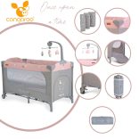 Cangaroo Once upon2 2 szint utazóágy zenélő forgó játékkal pink
