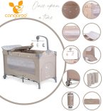 Cangaroo Once upon3 2 szintes utazóágy zenélő játékkal, pelenkázós bézs