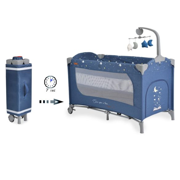 Cangaroo Once upon3 2 szintes utazóágy zenélő játékkal, pelenkázós farmer