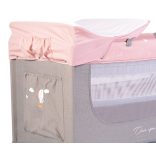 Cangaroo Once upon3 2 szintes utazóágy zenélő játékkal, pelenkázós pink