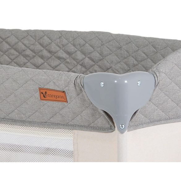 Cangaroo Indiana 2 szintes utazóágy tároló rekeszes szürke