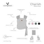 Cangaroo Cherish hordozókendő pink