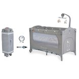 Cangaroo Once upon3 2 szintes utazóágy zenélő játékkal, pelenkázós szürke