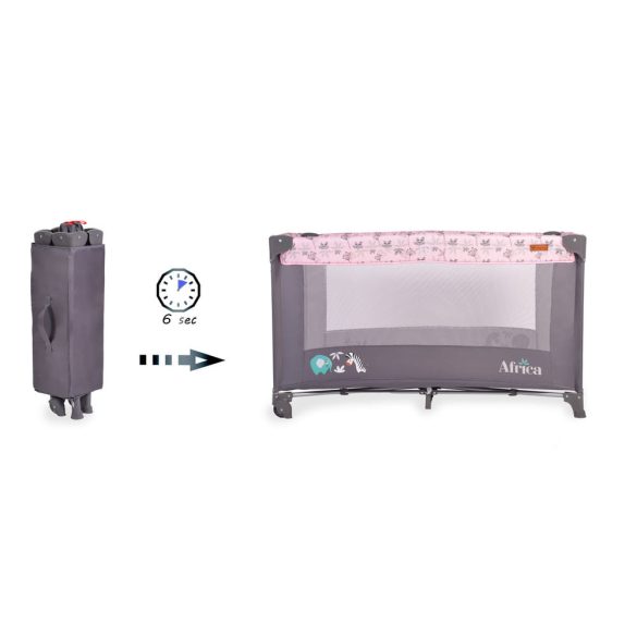 Cangaroo Africa 1 szintes utazóágy 14 kg pink