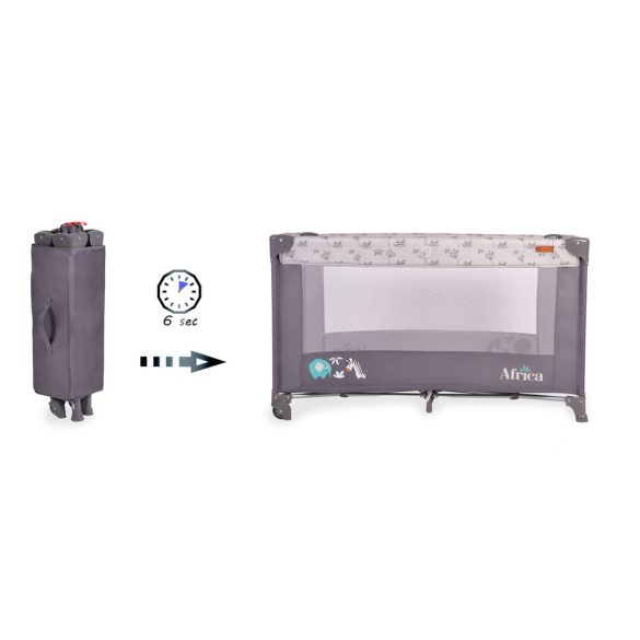 Cangaroo Africa 1 szintes utazóágy 14 kg-ig szürke