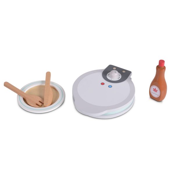 FAJÁTÉK fa gofrisütő szett, 13 dbos