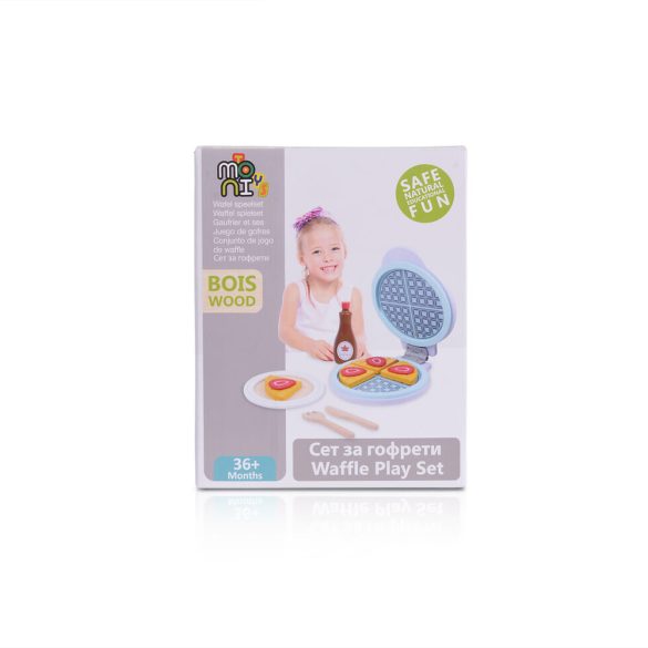 FAJÁTÉK fa gofrisütő szett, 13 dbos