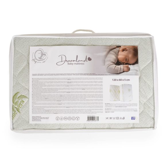 HUGZZZ Dreamland összecsukható matrac aloe vera 120x60 fehér