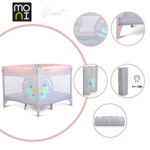 Moni Giant összecsukható járóka - Rózsa