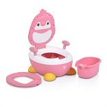 RIKO bili pingvin karfával, talpakkal, kivehető tartály PINK